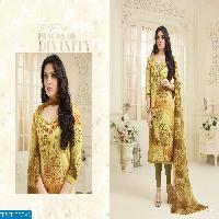 Flower vol-1 Wholesale  Glace cotton Dress material